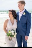 This dress was absolutely perfect for my destination wedding. It's a little stretchy which makes it suuuuper comfortable plus I was 18 weeks pregnant at our wedding so it was perfect for my growing little bump! I'd give 10 stars if I could!!! - Molly B.