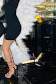 These were the best NYE heels. I am usually a size 8 and ordered just that but it ran a bit larger! See picture for example. Definitely buying these again in a 7.5. So happy I made this purchase! - Hala T.