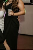 This was such a good purchase. After having two kids I don't have the body I once did, and while I'm working to get back to it (or close to it!), I needed something that still made me feel sexy in the meantime and this fit the bill! It did a great job of hiding my "extra" tummy, was incredibly well fitted in the bust (and even supportive! I actually went braless in this dress which I NEVER do), and the "slit" on the leg adds a really sexy touch without being too high and feeling like you're exposing too much. HIGHLY recommend this LBD! - Bridget T.