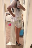 I'm getting married on a yacht and didn't want to overdo it on the dress since shortly after the ceremony we will be in swimsuits, this fits so well and looks great on and super comfy and stretchy with great quality material! I added a bow that I ordered from Etsy and it made it even more perfect! Thank you - Rae L.