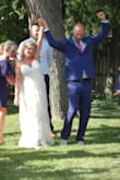 I ordered this for our small, backyard wedding and it was perfect. It showed a bit more cleavage than I expected, but the adjustable straps were very helpful. I am 5'3 and had to get it hemmed to wear it with 2.5" heels. - Kim L.