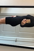 This was a perfect dress for a bachelorette party girls' night out in the winter. It's fairly thin stretchy fabric but opaque. Very soft & comfy. Could wear any kind of bra with it. Doesn't ride up too bad when walking - had to adjust sometimes but not constantly. Excited to wear it again. - Elizabeth B.