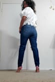I love the material, the jeans feel very soft on my skin. I wish Lulus carried size 4 in Jeans, I know for a fact a 3 would be too small but a 5 fits a bit too loose and baggy from below the hips. Also, they are long for my short legs, I'm wearing heels in the photos and the Jeans look decent that way. Overall, I love the Jeans but they look different on a short person compared to the long-legged models in the picture. - Orianna A.