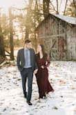 This dress was absolutely perfect for my engagement photos! I am short so it wasn't surprising that it was long! However, the extra length in the snow looked amazing. The material is high quality and so vibrant. I would highly recommend it! - Paige P.