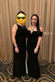 Everything about this dress is flattering. I obviously had to get it altered because of my height (bottom shortened a LOT, bodice shortened very little). That being said, this dress is overall very comfortable in the bust, the arms, waist and weight. I wore this to a friend's black tie optional wedding. I wore a deep-scoop sticky bra that I found on Amazon, and it worked perfectly with the deep V of this dress. I will definitely wear it again. - Rebecca B.