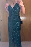 Obsessed with this dress I got a size medium and am 5"7 135lbs. I love that it actually goes to the ground, sometimes dresses are to short especially when you put heels on. The quality is amazing especially for the price. I was worried it would be itchy because I hate that but it's actually really comfortable!! - Alana