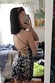 This dress did not fit me like it fit in any picture I saw. The front was very revealing and the straps were too small. I am selling this dress because of how unhappy I was with it. - Sydney M.