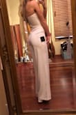 I absolutely love this!! Plan on wearing it for my wedding reception. I ordered a small at first and the crotch hung kind of low. The XS fit my body much better. Very stretchy comfortable moveable material. - Megan S.