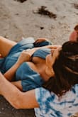 I wore for my engagement photos. I had just had my second baby so I wanted something flowy. It is cut super low so there was a lot of cleavage so if you're bigger chested you're going to want something to hold them up! - Samantha H.