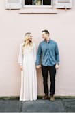 Lovedddd this dress for our engagement photos we took recently! I would say it was pretty long in length so if you are short make sure you give yourself enough time to get it hemmed. But I have got so many compliments on this dress and it's super elegant. I love that it's a wrap dress so it fits well in the waist! Highly recommend! - Haley K.