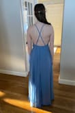 Great quality fabric that flows beautifully and is a pretty color too. The dress is comfortable and the adjustable straps on the back are a plus to ensure an even more custom fit. - Sarah M.