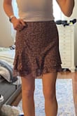 I am so excited to wear this skirt! It's the perfect amount of fun and flirty! I plan to wear this with a simple white tank and a Jean jacket and a pair of sandals. Could be dressed up or down. The fabric makes it flow beautifully. It's the perfect length on me and my long legs. Another perfect Lulu's find!!! - Jena S.