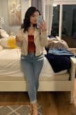 My only think with this body suit is the straps are a little annoying. They are too long and aren't adjustable they kind slid off a lot when I was wearing it. Other than that absolutely love and the color is so much prettier in person ! - Sarah K.