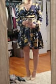 Great dress and a great fit! For a true wrap dress it stays in place and doesn't loosen as you wear it. It is however a little low cut and if you are smaller chested like myself it may gap on you. But overall I really like the dress and would purchase it again. - Samantha B.