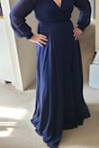 Soo pretty! I adore! I'm not one to wear a dress but this dress made me want to buy another! Perfect fit, not too tight and not loose. So depending on how you want it to fit. Nice and flowy! The dress is long so it helps if you wear at least 3 1/2 or more heel height. No regrets! - Cristina K.