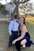 I adore this gown. The top was gaping a lot on the side, so I took it to a seamstress to control the side boob. Looking back, I should've just ordered a size down because the waistband is elastic. Additionally, if you're going to be dancing - wear shorts underneath it. - Rebecca C.