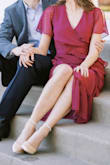 Wore this dress for engagement photos and it was so comfortable and pretty! Love the slit. - Holly F.