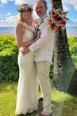 I cannot tell you how much I loved loved loved this dress for my beach elopement wedding in Kauai. It is so beautiful and fits me like a glove. I only altered the length a tad. - Honey B.