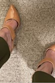I love these shoes. Perfect for spring/fall, when it's not mild enough for a sandal, but not cold enough for a boot or full coverage shoe. They are super comfortable with a perfect heel height, the nude will go with everything, and they fit great. I would definitely size at least a half size down. - Virginia B.