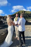 The dress was perfect for my Hawaii Wedding. Simple but beautiful detail. The bottom was stretchy so it was easy to walk in and not restricting. I was SO HAPPY with the purchase and the price! - Amanda R.