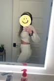 Buying white clothes makes me nervous but this is really nice fabric and not see-through. I normally wear a small or size 4 and the small fit great! You definitely need to wear nude underwear though. Super excited to wear this for my bachelorette party. - Emily H.