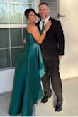 I wore this dress to a Mardi Gras ball. It was very comfortable, made of great quality material, it fit well! I felt really great in it, received many compliments! I would recommend! The fabric was super thick so I could have gone bra less or strapless bra, but I wore a stick on bra & it worked well! I loved that it's fun & flirty and I was able to show my fun heels and a little leg!
It is a great dress, but the things that I didn't love&. It's very "fluffy". The back of the dress did not lay down. As a friend was taking out pictures, she says, "try not sticking out your butt In this one." 1. I have the flattest butt EVER! Lol. 2. I was not sticking my flat butt out. The dress is just "fluffy".
2. The dress looked MUCH better after a REALLY GOOD steam! Because the material is just a thick sturdy fabric, it was super creased & looked very different after a little TLC!
3. Didn't really love that the adjustable strap thingy showed in the front, big I really didn't notice it once I had it on. - Patty P.