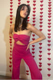 It was a little disappointing that the color wasn't the same as the photo. I wanted a brighter pink, but it was more of a dark magenta color. Also, it fit me, but it would have been better if this ran in an XS. It made me look curvier & the inseam is very low. - Jaenna W.