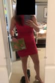 This dress is so flattering and pretty. Great color and style. It is fitted but the way the material gathers offers some forgiveness so it's not skin tight to every curve. I normally wear a Med most of the time but in material and styles like this I go up a size for length and so it's not super tight. The large fit is perfect. I ordered in pink and green intending to keep one but am keeping both. I got a ton of compliments and hubby was a fan too. The purse was also from Lulus. - Gina C.