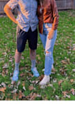 Definitely a tight, not stretch pairnof jeans but I love them! A little short on me too, but that's how most jeans fit me. Order a pair, try them on, and take advantage of those free returns! - Emme M.