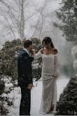 the dress is beautiful, the fabric is great and I received many compliments, it was perfect for my winter wedding ! - Karen V.