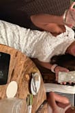 After destroying my wedding dress in the ocean for photos I changed into this for dinner. I don't have any good photos in the dress but it fit great and looked amazing. Can't wait to wear it on my honeymoon. - Lexi M.