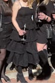 Dress fit pretty true to size for a funeral-themed birthday. The material itself is more casual but the way it turns out in photos is really nice. Tiniest bit snug having ordered a small, so I would've gotten a medium if I wanted to wear a strapless bra. - Meredith R.