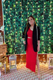 I fell in love with this dress when I saw it online more so when I received it. It fits perfectly. Received tons of compliments. Don't think twice to buy you won't regret it. - Alma S.