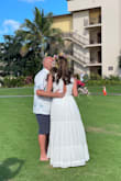I wore this dress for my wedding in Kauai and it was absolutely perfect. It is well made, it flows beautifully, and is simply "made for" a wedding in paradise. The embroidery in the front allowed me to go sans bra, which was also great. I got tons of compliments. I'm so glad I bought this dress and I highly recommend it! - Juliet W.