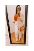 I absolutely love these trousers! They came up on my waist just perfectly and were not tight, yet they showed off my curves. The quality of the material is very durable. These are the type of pants that can totally be dressed up or dress down. I wore mine to a birthday dinner - Makeda W.