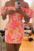 This dress fits perfectly and looks exactly like in the photos. The only personal drawback is the fabric wraps around the tips of the sleeve and is itchy (I'm really sensitive to that) when not worn off-shoulder, but I kept the dress anyway cause it's really pretty and flattering. It's hard to find dresses with such a great cut. The light in my photos throws off the dress colors a bit I think. - Zephani D.
