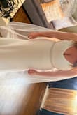 I got this dress for my legal wedding ceremony at our house before heading to Costa Rica for our elopement ceremony, the dress was perfect!!! Had I found this first it would have been my wedding dress for Costa Rica but I had already purchased an expensive gown. I recommend this dress 10000000x over again! And you don't need a bra with it. Adjustable straps and quality material so it's not see through. - Andrea P.