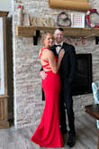 I wore this dress to a gala and it was perfect! I'm 5'7 and wore 3' heels and it was a perfect length. It was comfortable all night while sitting, standing, and most importantly dancing! I got a ton of compliments and the back is amazing! - Becky B.