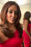 I bought the size based off the model in the picture and the size she was wearing.  Thank god I did. It fit perfectly. And the color was my favorite. - Shelisa A.