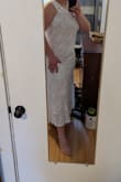 Unfortunately this dress was too short on me and too small. I ordered my usual size, XL. The dress itself is very nice and looks like the photos. - Ingrid K.