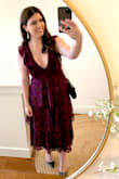 The most perfect wedding guest dress! Felt elegant with a bit of sexy from the plunging neck line. If I'd had the time, I would've returned and ordered a M (which is nuts, bc I'm never a M in lulu's dresses); but all the reviews are true, it does run a bit large! Very flattering though and very comfortable; absolutely love this dress! - Shannon G.