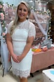 I bought this dress for my bridal shower and for my wedding rehearsal dinner. I received sooo many compliments and I felt gorgeous. This dress is so comfortable and it was so flattering on my body! Highly suggest ordering! - Lauren H.