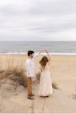 The shoulder straps were slightly long but my mum is a seamstress so that was an easy fix to make it shorter since I don't have much chest to fill in the top. The material is great & dainty! Loved it for engagement pics! - Emma A.