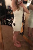 The hemline looks so pretty in the photos, but it didn't translate to real-life for me. The dress fit perfectly wasn't see-through and was very comfortable. I just didn't love the hemline when I tried it on, so I returned it. If you like abstract hemlines this may be the dress for you! - Jesse K.