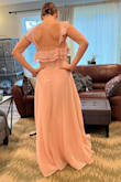 I love the style, the slit, the flow. It is not too thin or cheaply made, yet half the price of many other brands. The color is a slightly dusty medium blush that is perfect for my friend's wedding. It's slightly roomy in the bodice but fits nicely in the hips. I thought about having the straps taken in a touch but think I might leave them. It is quite long on me even with heels, so I will definitely be having it taken up. Can't wait to wear it! Lulus always comes in clutch whether it's for bridesmaid duties or vacay dresses. It came quickly and my returns for other styles were easy and fast. - Cydney K.