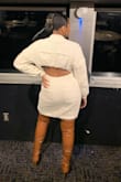 This dress was super cute and very high quality. I wore it out on a cold night and I stayed warm. Absolutely loved it. I usually wear a medium in everything, but it was a little larger than I liked. I was able to shrink it a little in the dryer and it fit amazingly. Definitely buy!! - Alexys K.