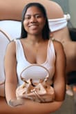 The material isn't thin, but you may want to tie the straps tighter. The first time I wore it, they kept sliding but it was an easy fix. - Jasmine J.