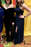 Loved this dress! It"s pretty long and I had to get it hemmed about 2 inches. I am 5'5" and had 4-inch heels on, and it was still too long. The fabric is very nice, the high neckline is flattering, and the back lace-up was a classy way to show some skin. Please note that you cannot wear a normal bra with it. Highly recommend! - Talia V.