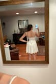 It's for my graduation and it's perfect. It's a little see-through in the stomach area but I'm still wearing shorts with it I don't care if you can see it a little bit! - Gabby D.