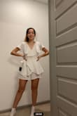 Absolutely LOVE the romper and fits perfectly. I am smaller in the upper chest area and larger bottom half so I was torn between M/L. SO glad I got the medium. It's flowy and I can't wait to wear it for my pics/graduation! - Ace V.